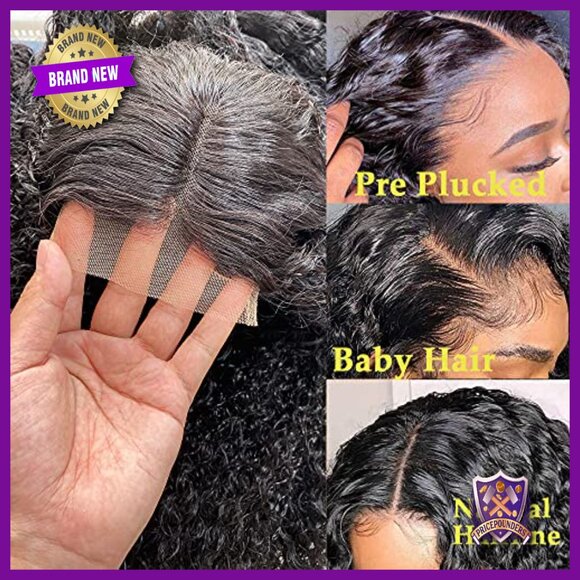 22 Inch Human Hair Wig Deep Wave Lace Front Glueless Pre Plucked